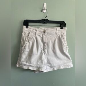 Aritzia Wilfred Free White Cotton High Rise Womens Shorts Sz 10